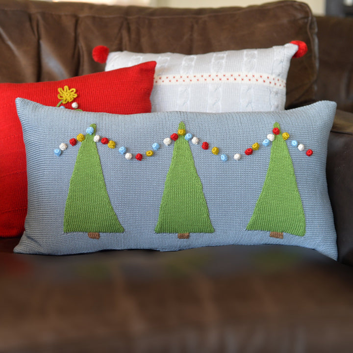 Darn Good Yarn: Tree Farm Lumbar Pillow, Pillow