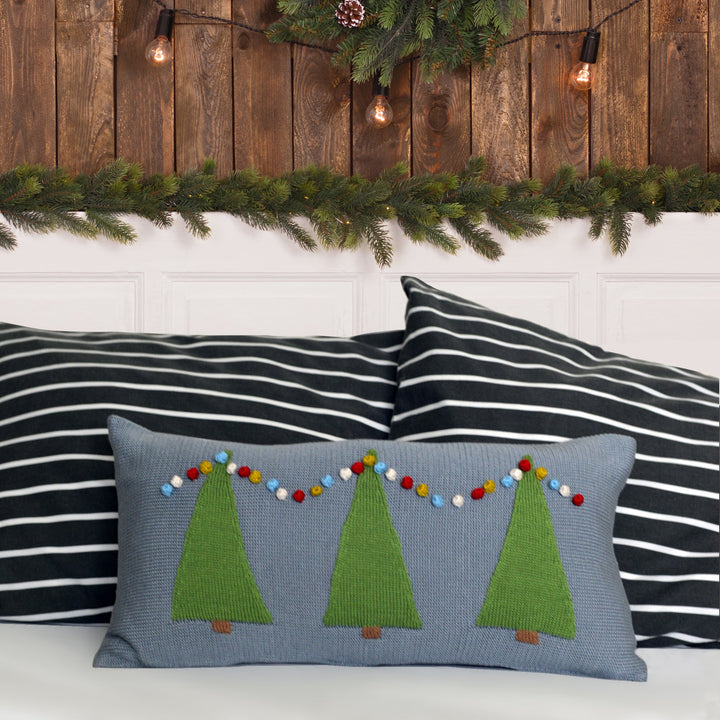 Darn Good Yarn: Tree Farm Lumbar Pillow, Pillow