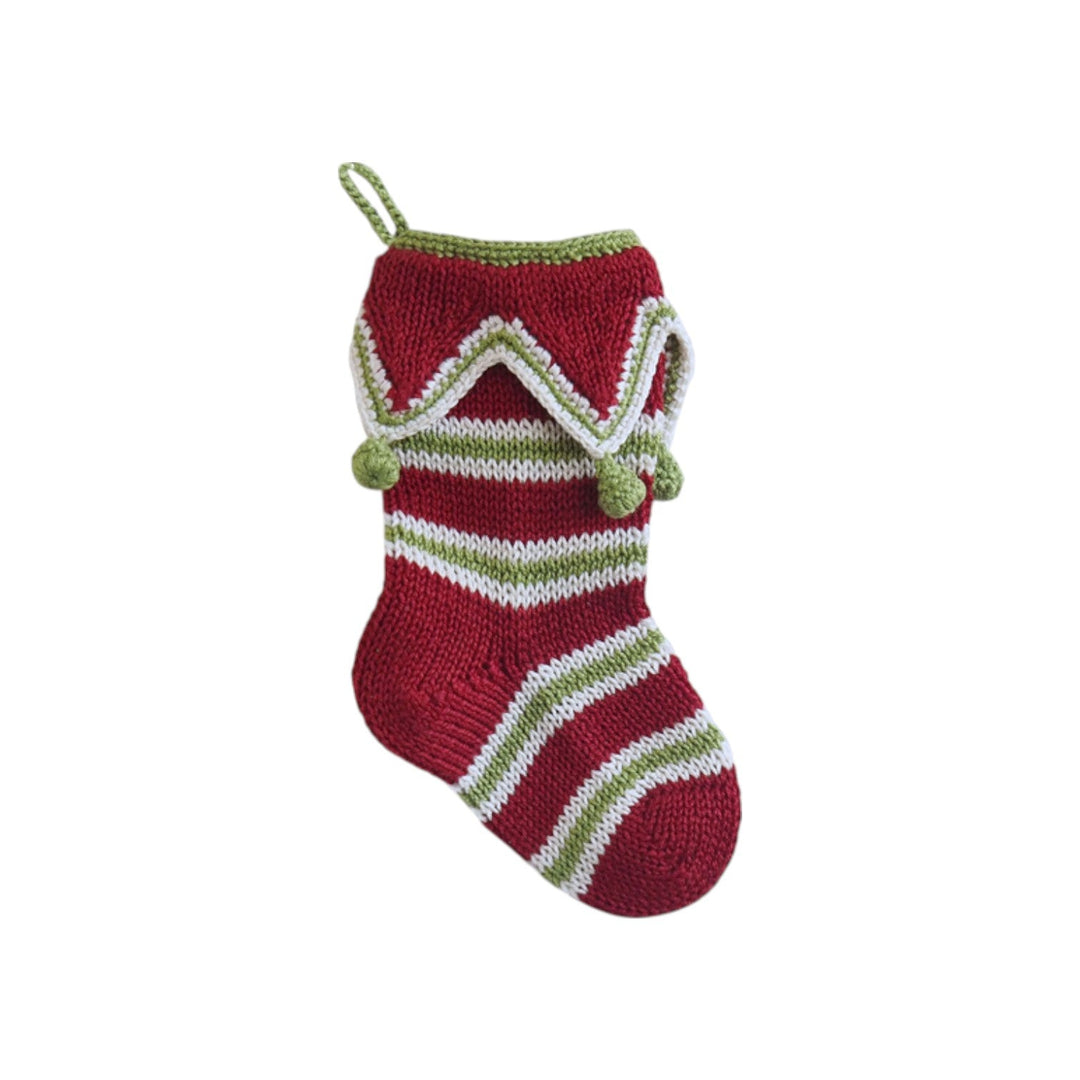 Darn Good Yarn: Mini Elf Cuff Stocking, Red, Stocking