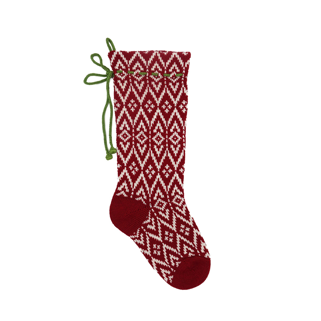 Darn Good Yarn: Red Patterned Stocking, Stocking