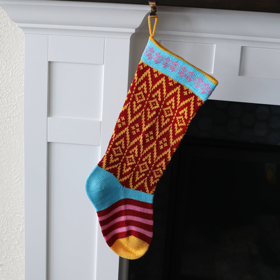 Darn Good Yarn: Colorful Stocking, Red, Stocking