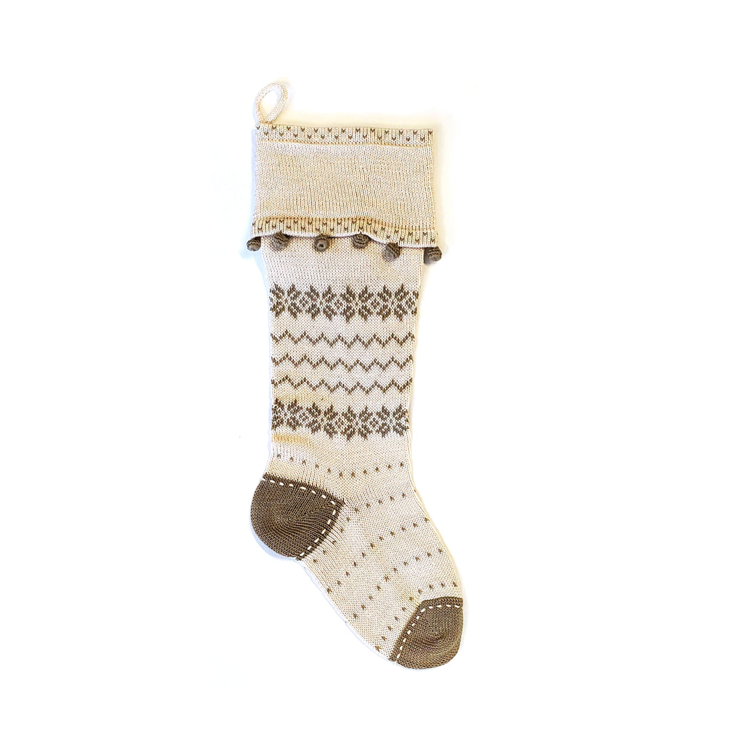 Darn Good Yarn: Ecru Nordic Stocking, Stocking