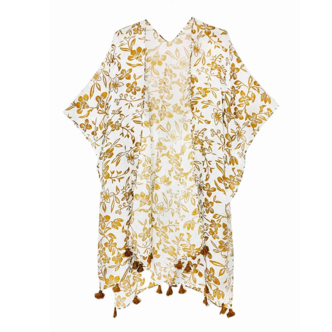 Darn Good Yarn: Golden Bloom Kimono, Clothing and Accessories