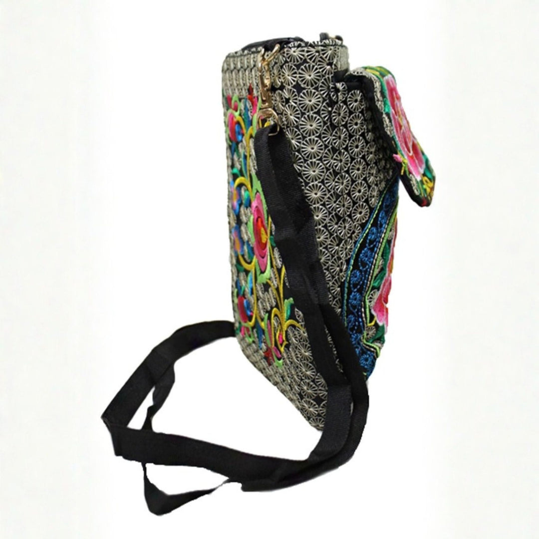 Darn Good Yarn: Huipil Floral Embroidered Clutch Wristlet Crossbody Bag, Clothing and Accessories