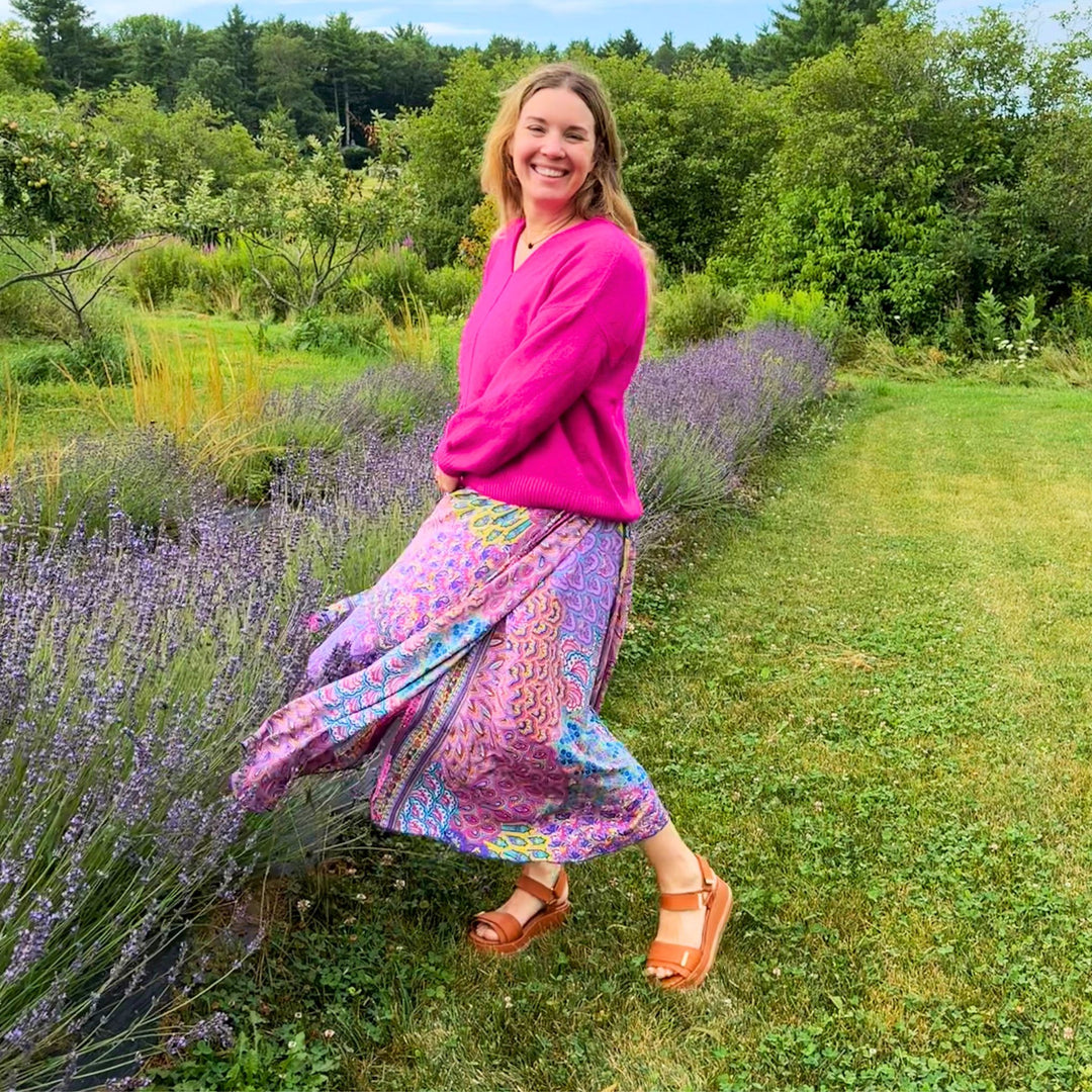 Peacock Mandala Printed Wrap Skirt