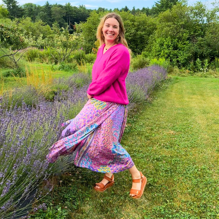 Peacock Mandala Printed Wrap Skirt