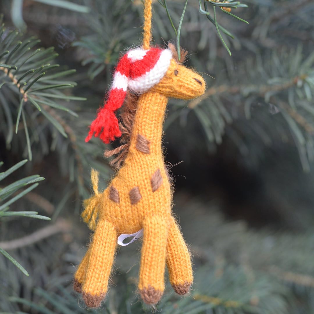 Darn Good Yarn: Safari Animal Ornaments- set of 6, Knit Ornament