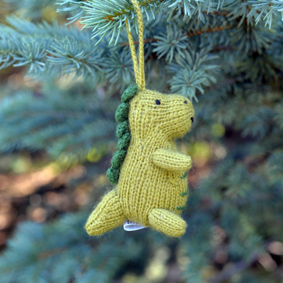 Darn Good Yarn: Dinosaur Ornaments, Knit Ornament