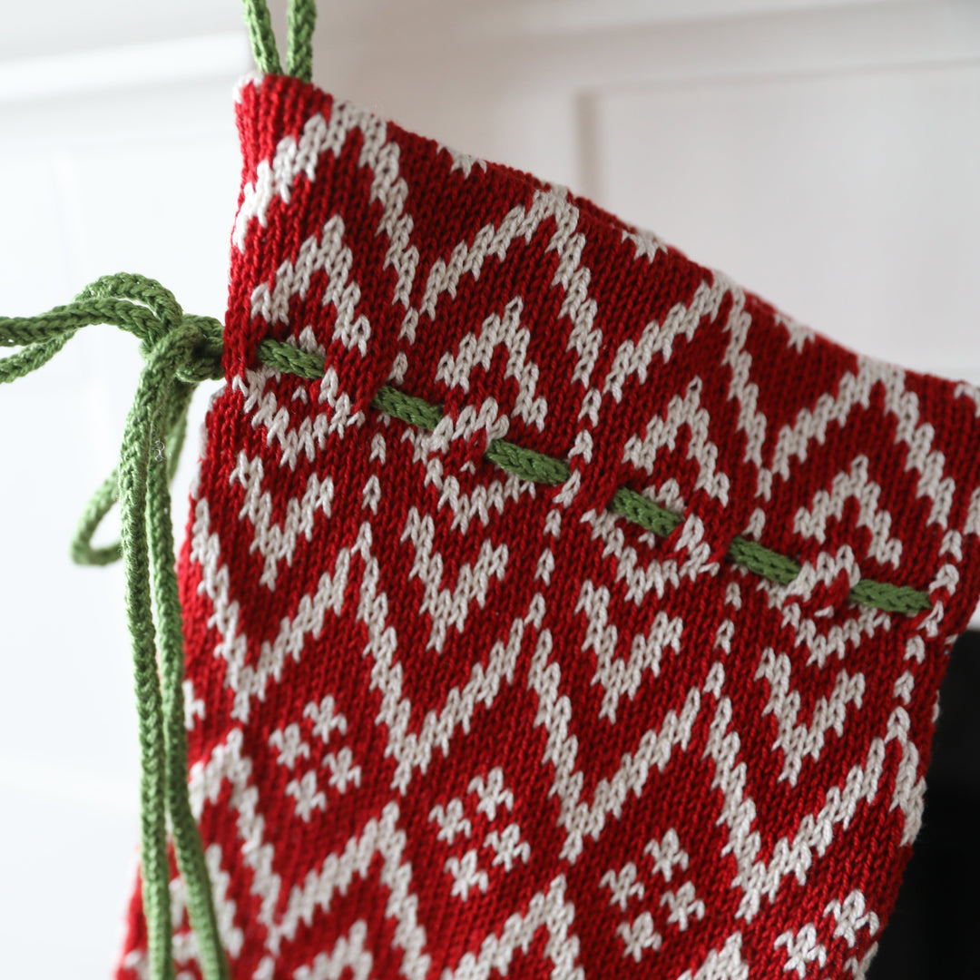 Darn Good Yarn: Red Patterned Stocking, Stocking