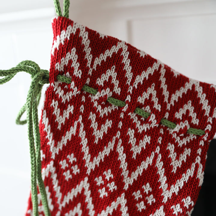 Darn Good Yarn: Red Patterned Stocking, Stocking