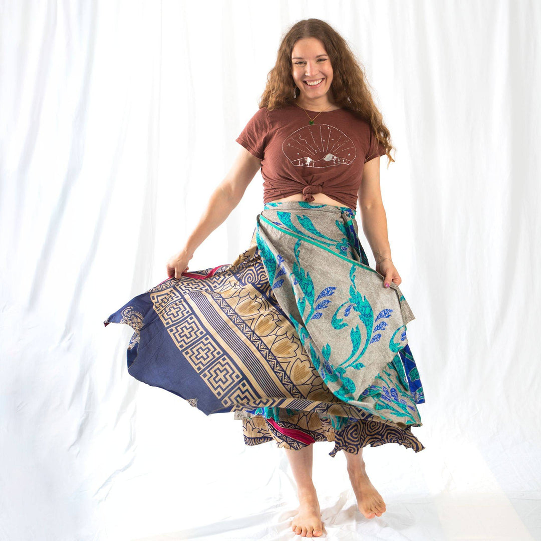 Surplus Sari Wrap Skirt - Darn Good Yarn