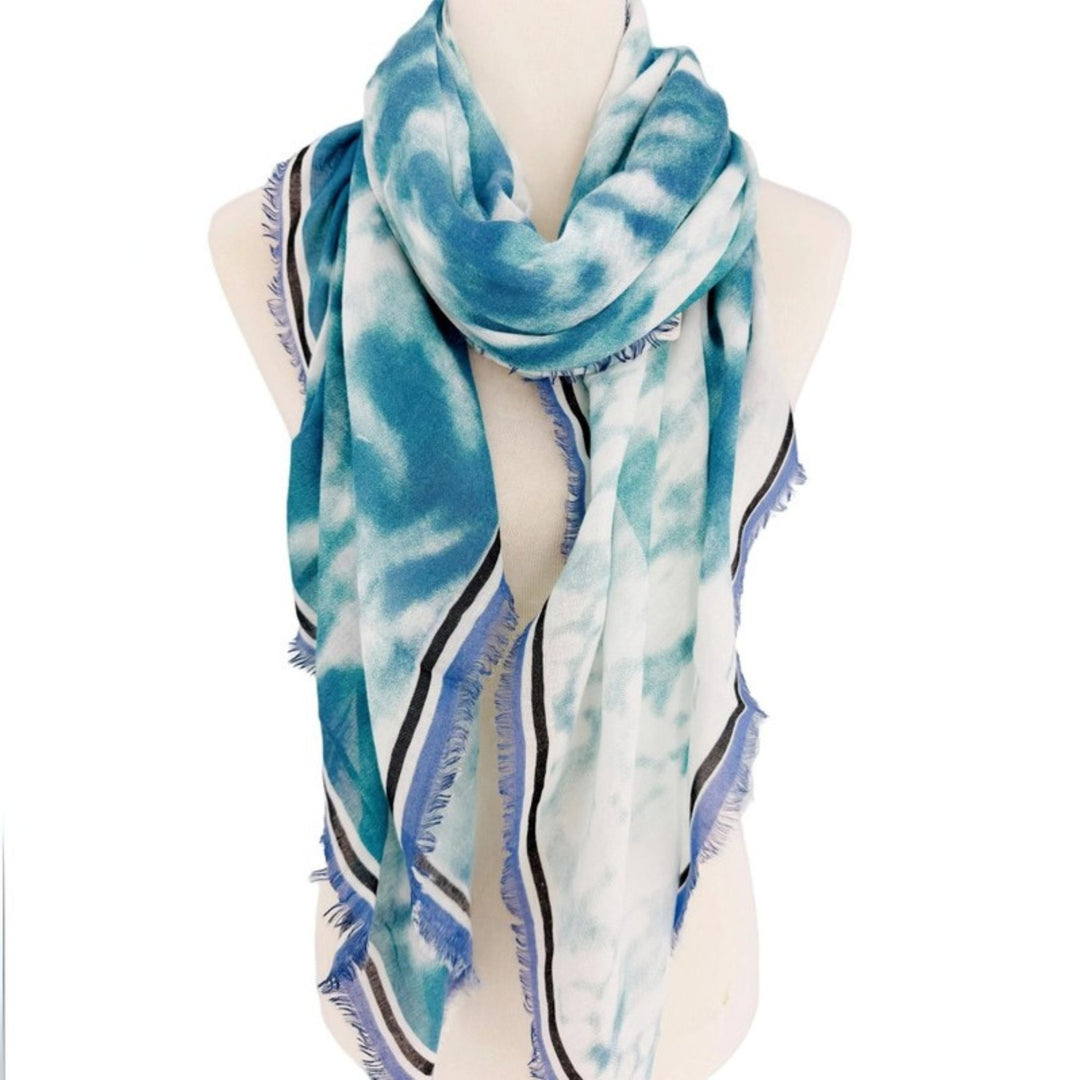 Darn Good Yarn: Tie Dye Style Square Scarf, Clothing and Accessories