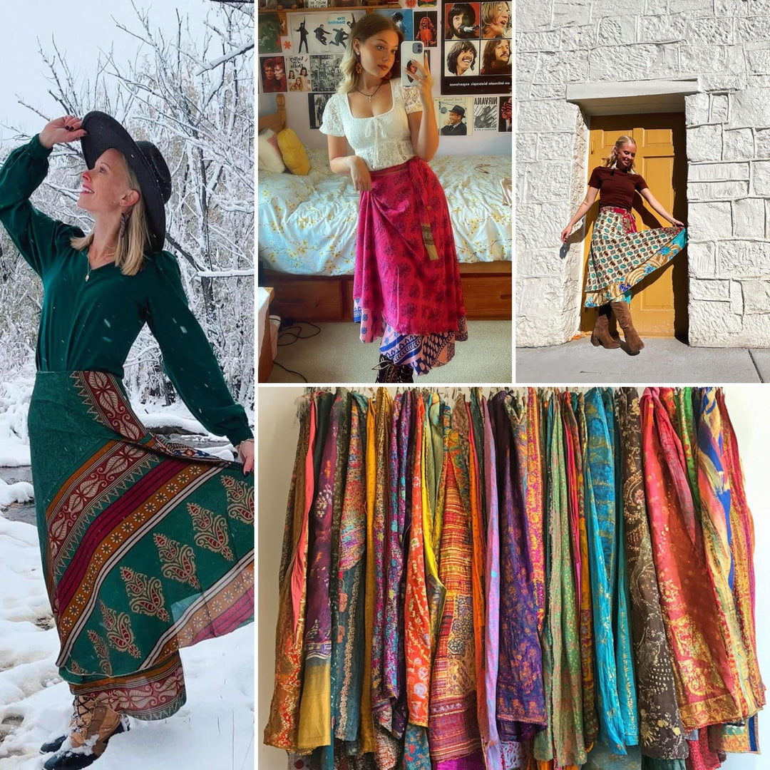 Surplus Sari Wrap Skirt - Darn Good Yarn