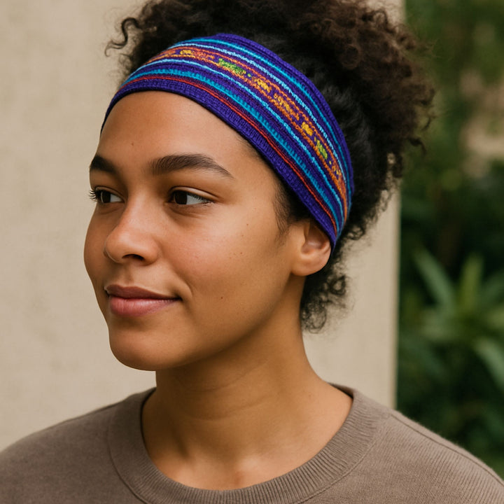 Sacred Threads Headband — Handwoven Cotton Hair Wrap from Peru