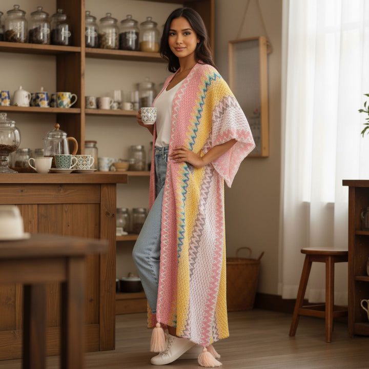 Limited Edition: Woodstock Dreams Wanderlust Weave Maxi Kimono Duster