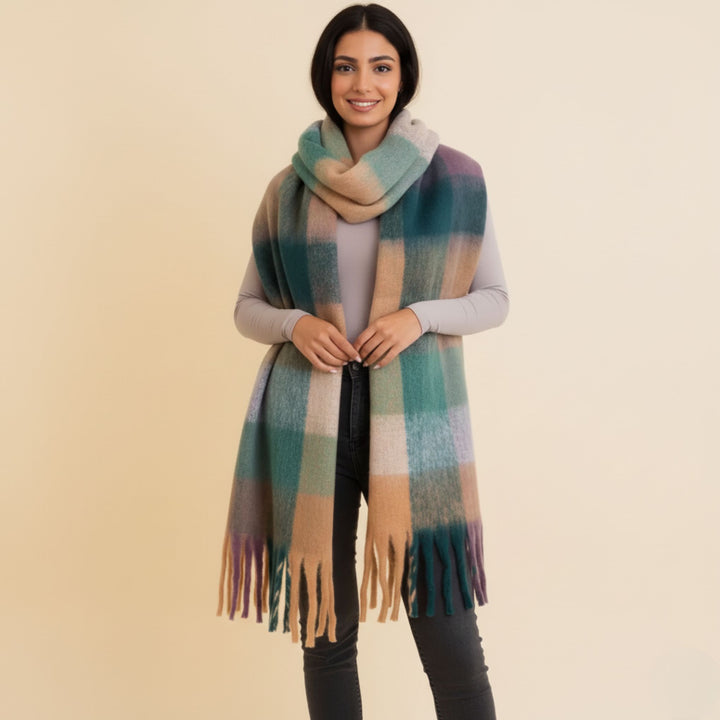 Cozy Breeze Oversized Fringe Scarf