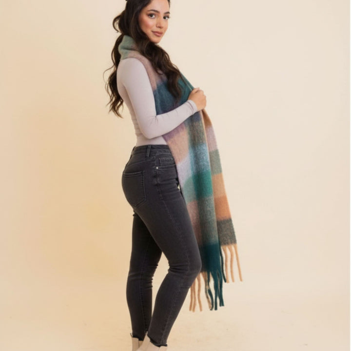 Cozy Breeze Oversized Fringe Scarf