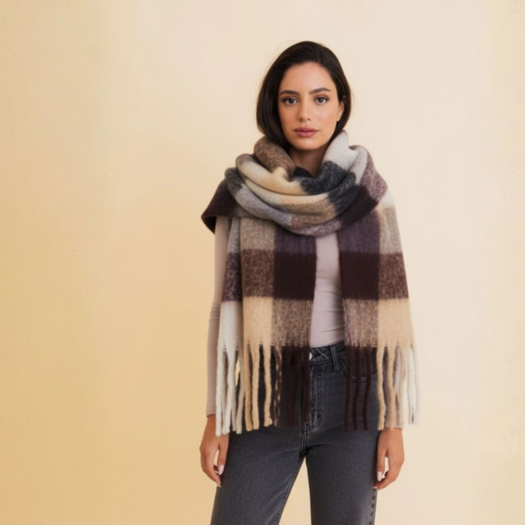 Cozy Breeze Oversized Fringe Scarf