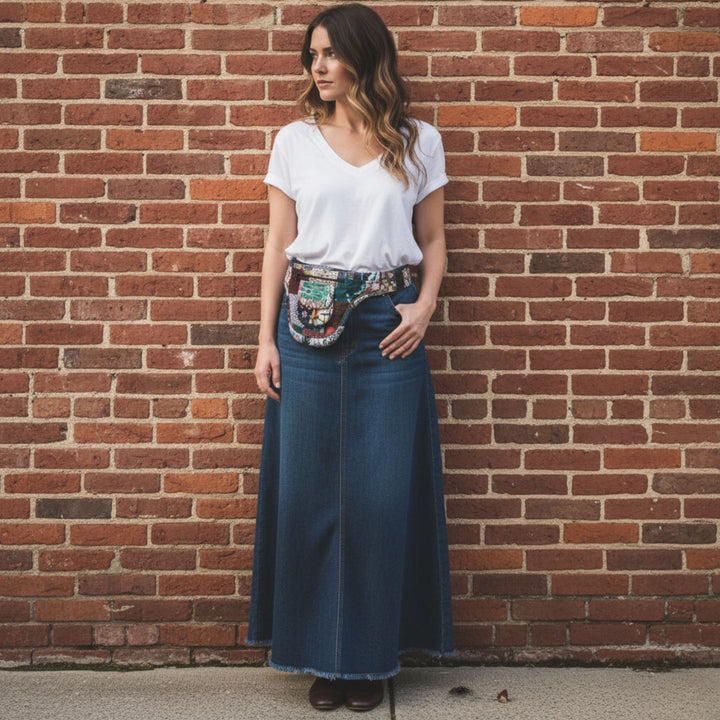 Cotton Patchwork Utility Belt Fanny Pack