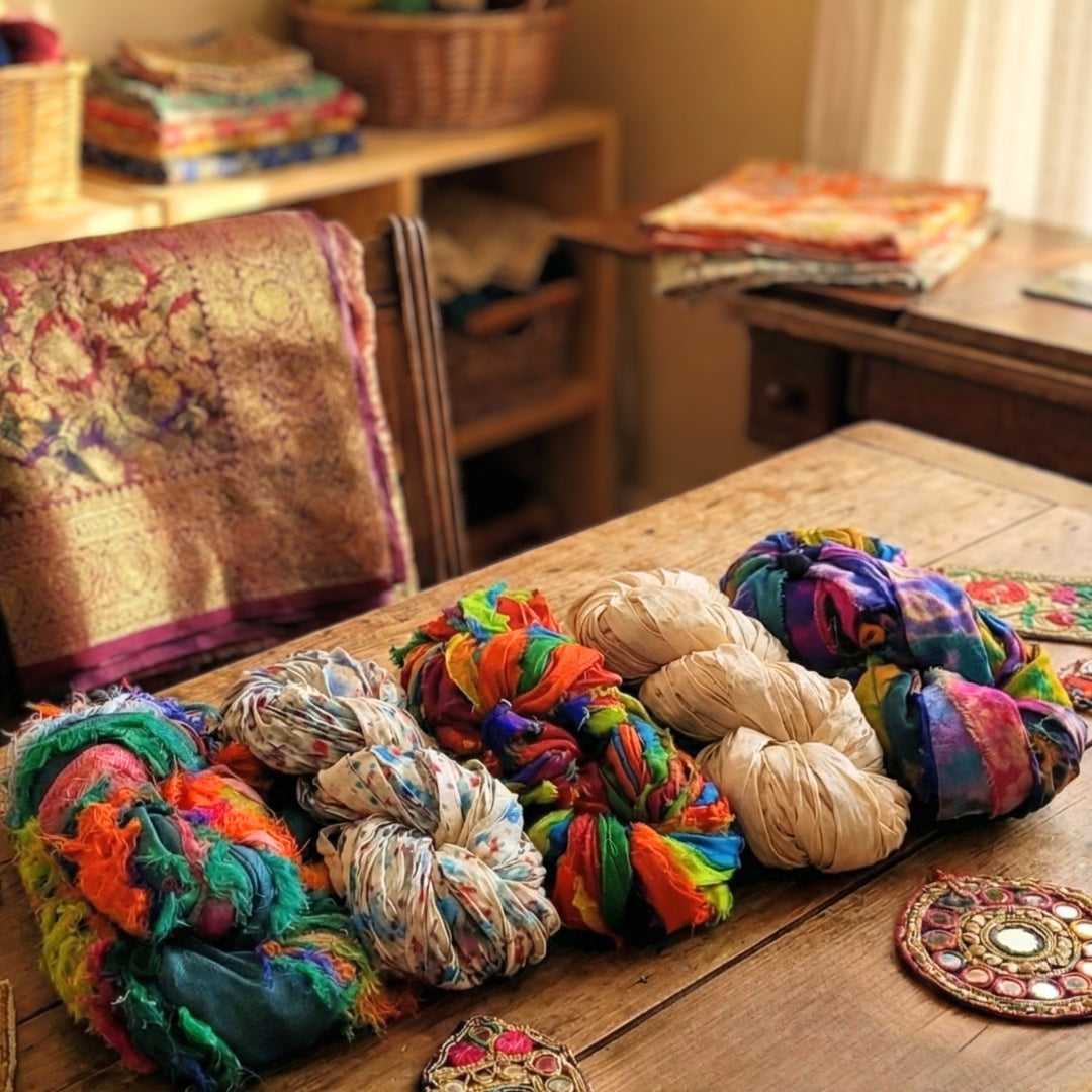 Darn Good Yarn: Bollywood Jewel Mix Sari Ribbon 5-Pack, Yarn