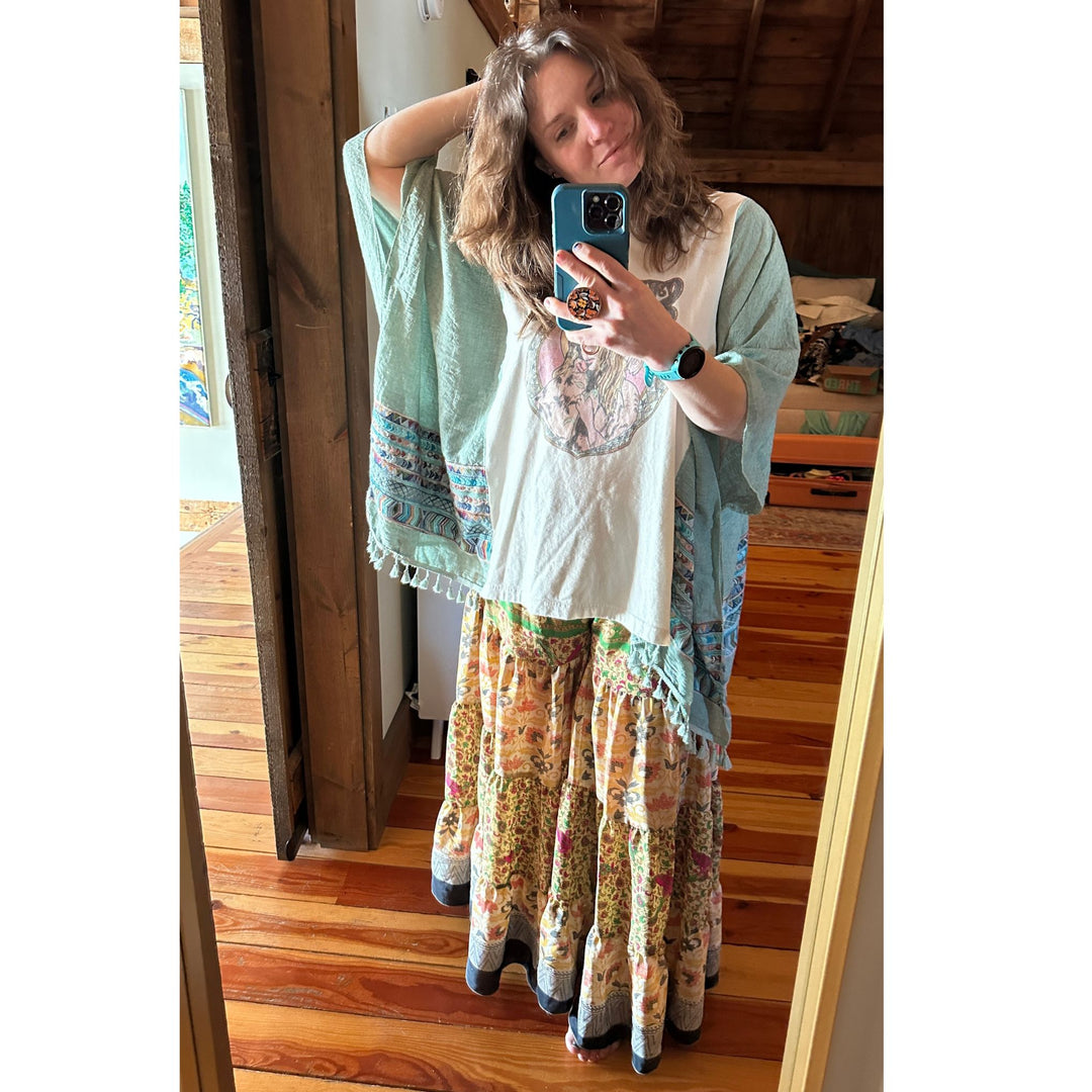 Darn Good Yarn: Limited Edition: Woodstock Dreams Fiesta Sunset Skirt, Clothing and Accessories