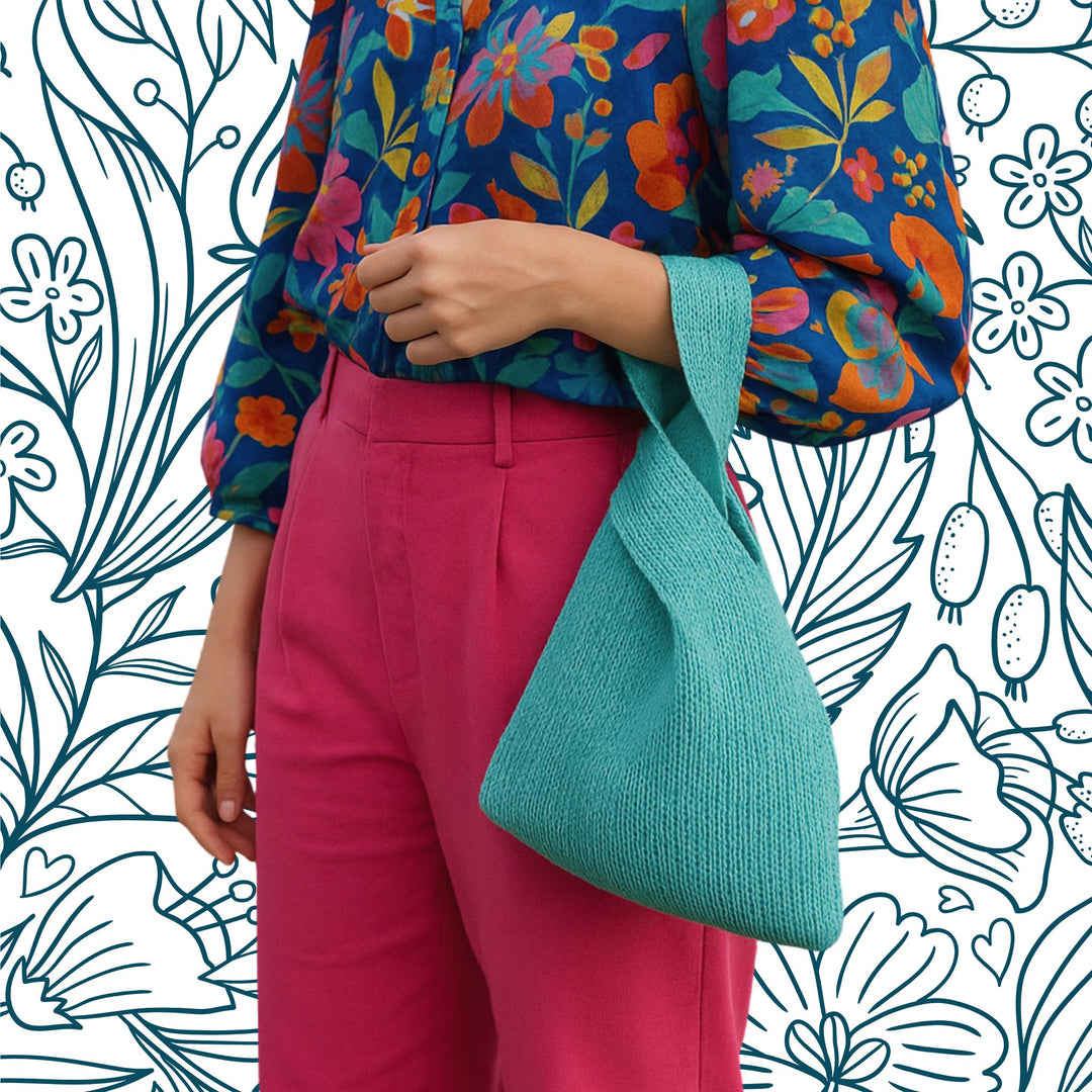 Darn Good Yarn: Japanese Knot Bag Knit Pattern – Eco-Friendly Project with Recycled Silk Yarn, Patterns