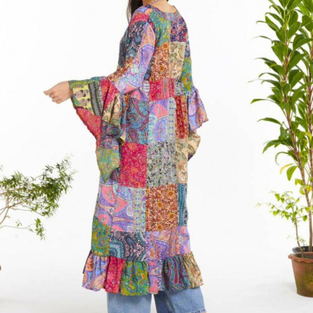 Limited Edition Woodstock Dreams Rayon Patch Long Cardigan