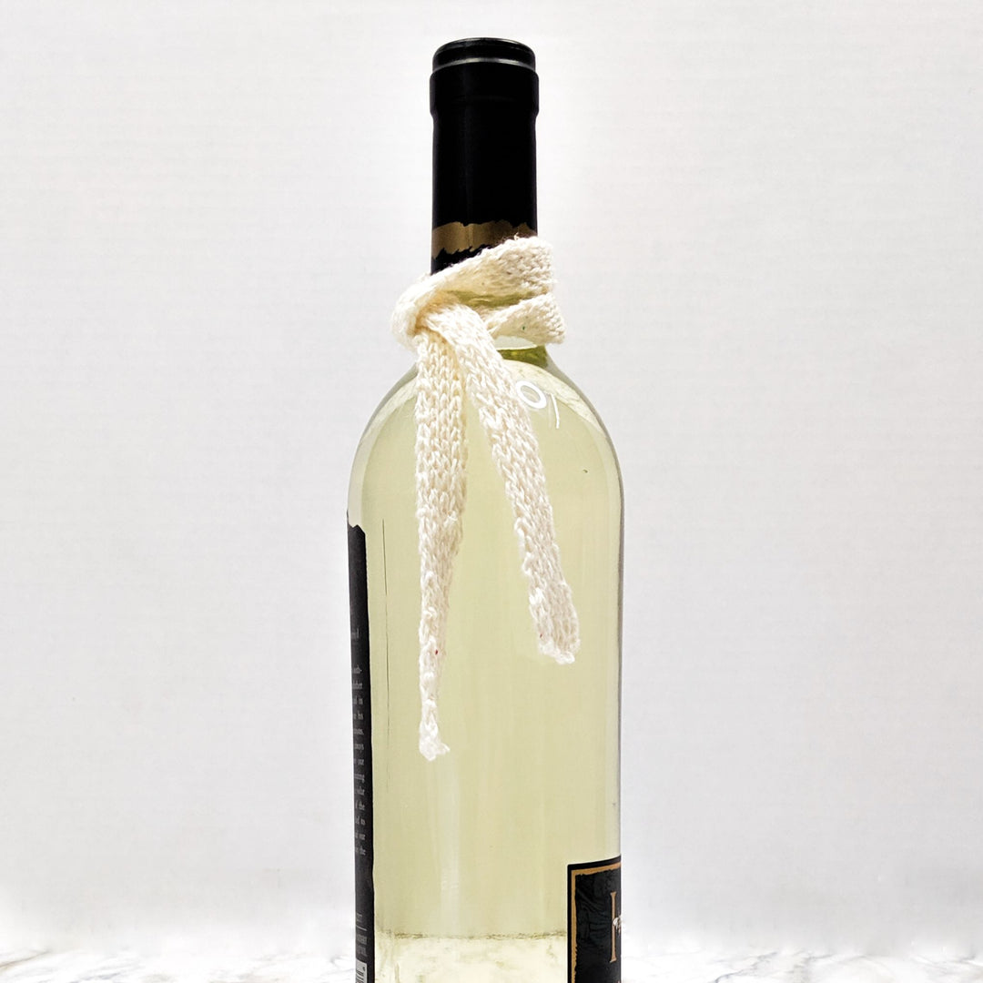 Darn Good Yarn: Winter Bottle Scarf Knitting Pattern – Easy Mini Scarf for Holiday Bottles & Ornaments | Darn Good Yarn, 