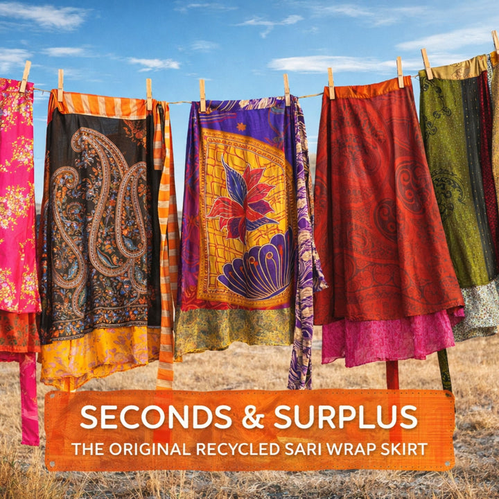 Darn Good Yarn: Seconds and Surplus- The Original Sari Wrap Skirt, Clothing and Accessories