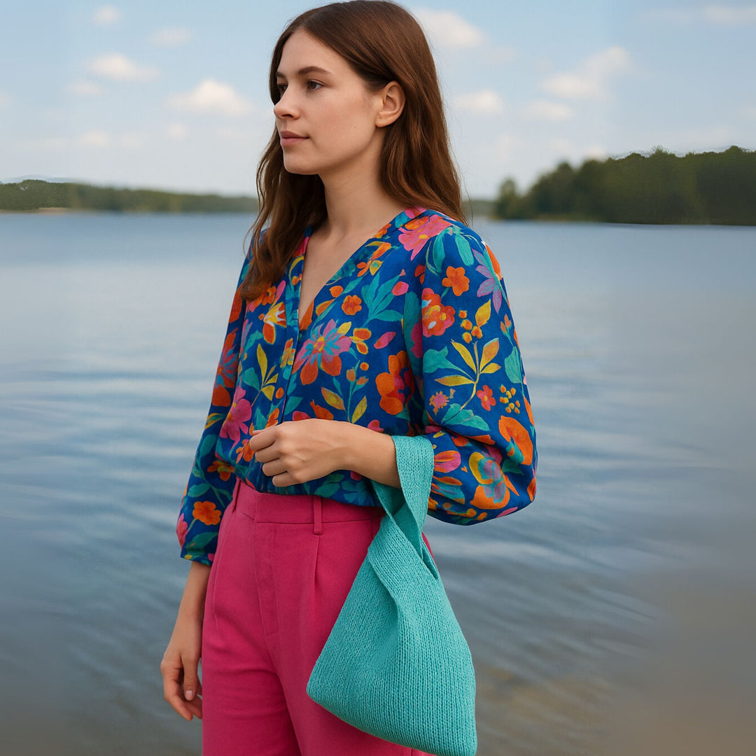 Darn Good Yarn: Japanese Knot Bag Knit Pattern – Eco-Friendly Project with Recycled Silk Yarn, Patterns