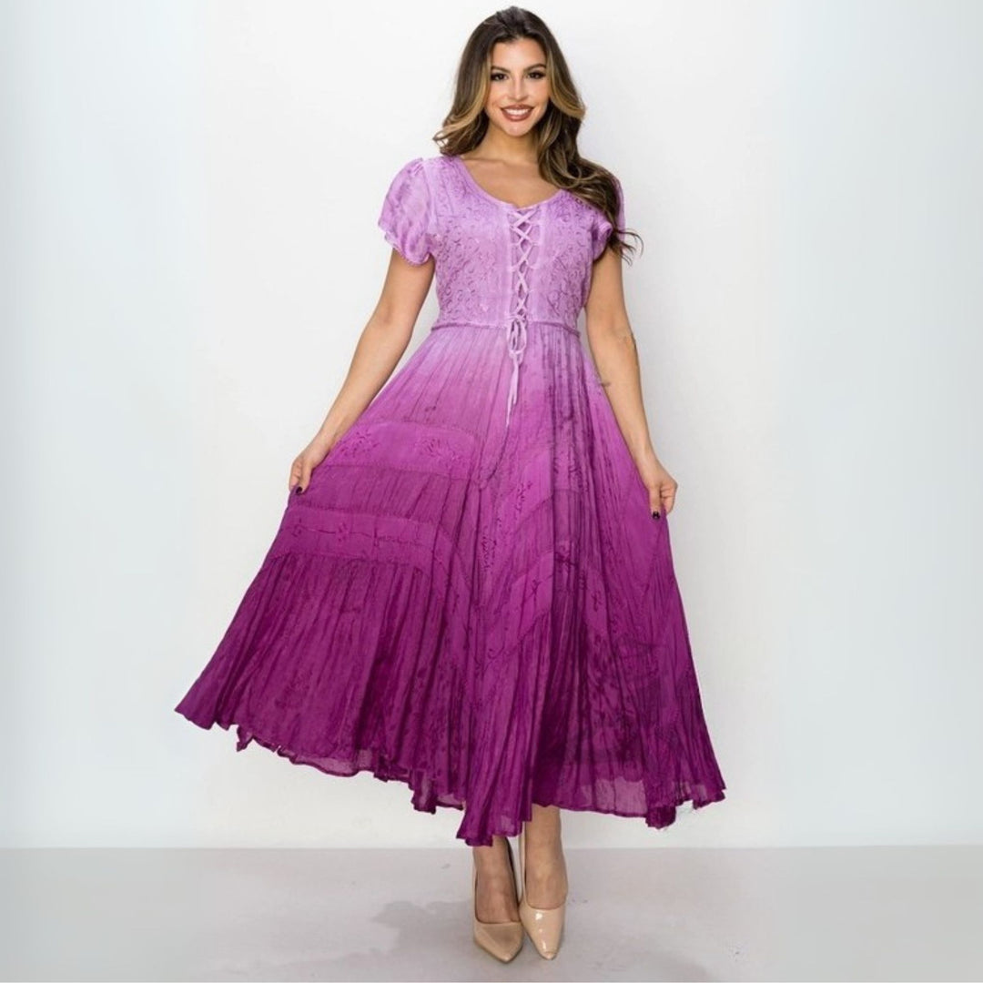 Darn Good Yarn: Limited Edition: Woodstock Dreams Boho Dress with Embroidery, Clothing and Accessories