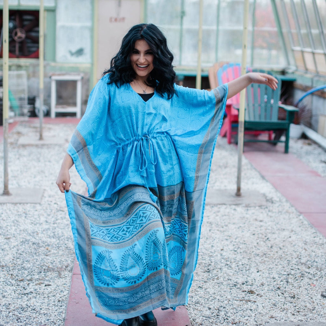 Aanya Adjustable Long Kaftan Dress | Darn Good Yarn Womens 4-12 Aanya Adjustable Long Kaftan Dress | Darn Good Yarn Womens 4-12