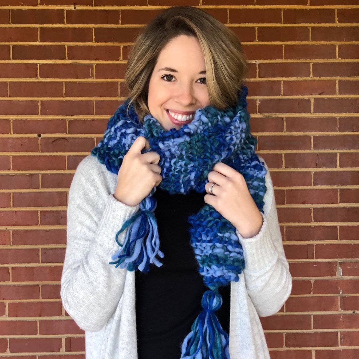 Blue Ridge Blanket Scarf Pattern | Darn Good Yarn