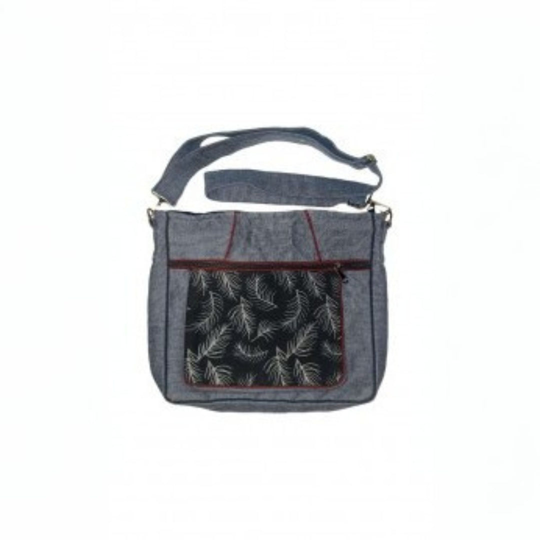 Darn Good Yarn: Feather Print Crossbody Bag, Clothing and Accessories