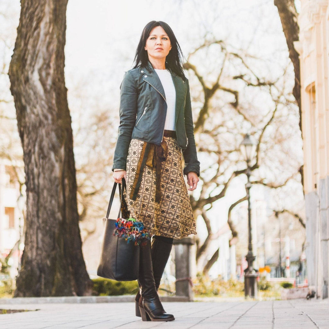 Knee-Length: "Mini" Sari Wrap Skirts - Darn Good Yarn