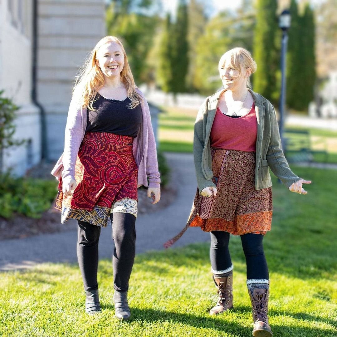 Knee-Length: "Mini" Sari Wrap Skirts - Darn Good Yarn