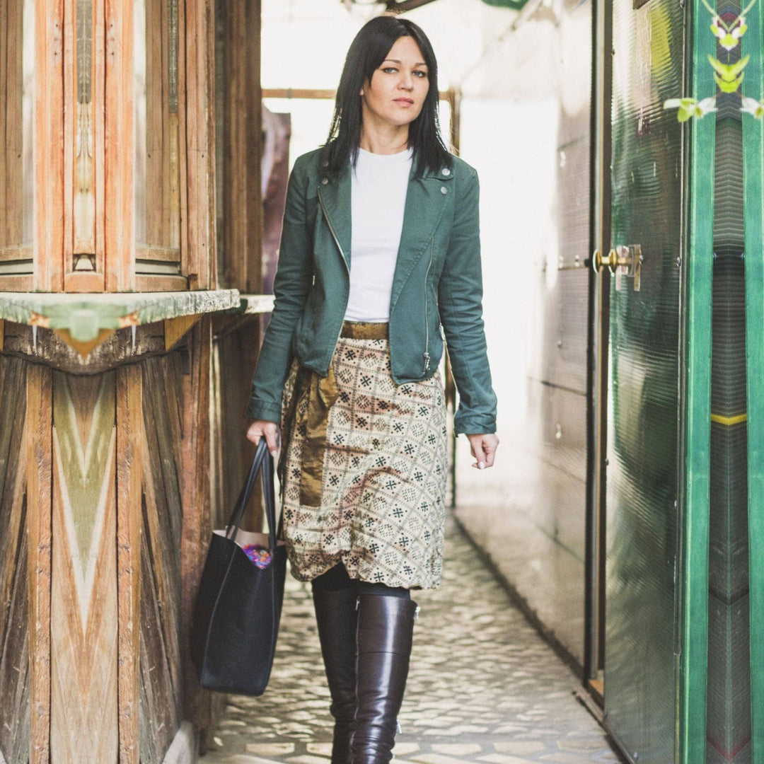 Knee-Length: "Mini" Sari Wrap Skirts - Darn Good Yarn