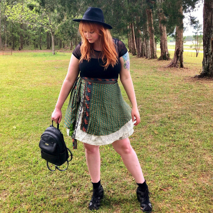 Knee-Length: "Mini" Sari Wrap Skirts - Darn Good Yarn