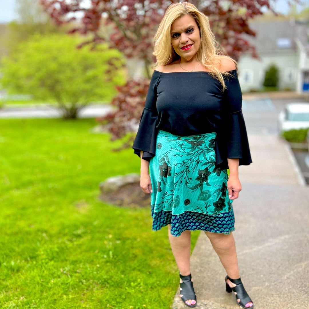 Knee-Length: "Mini" Sari Wrap Skirts - Darn Good Yarn