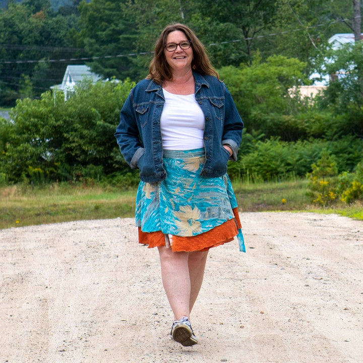 Knee-Length: "Mini" Sari Wrap Skirts - Darn Good Yarn