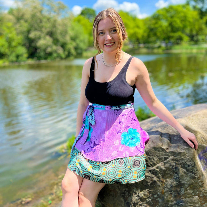Knee-Length: "Mini" Sari Wrap Skirts - Darn Good Yarn