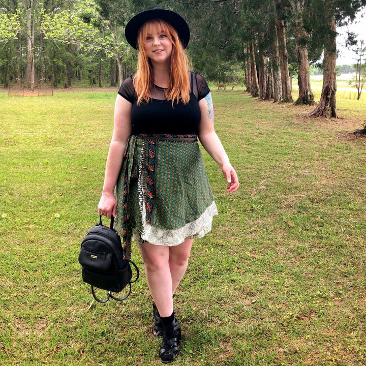 Knee-Length: "Mini" Sari Wrap Skirts - Darn Good Yarn