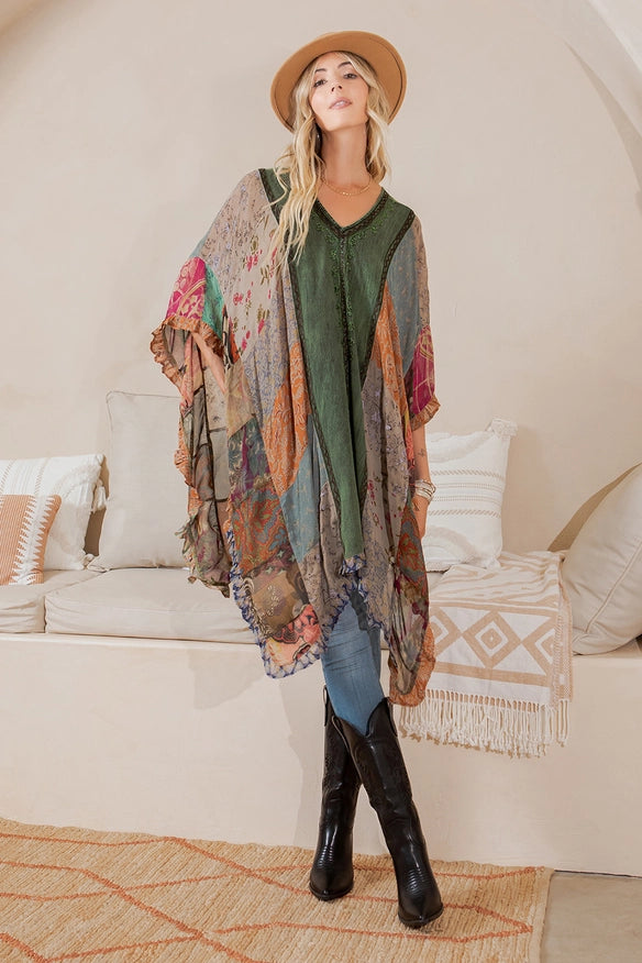 Darn Good Yarn: Limited Edition: Woodstock Dreams Embroidered Colorblock Shrug, Clothing and Accessories