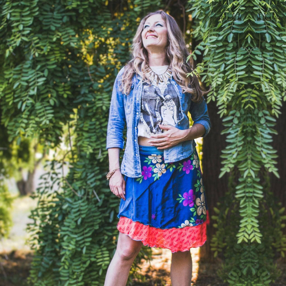 One of a Kind Sari Wrap Skirt - Darn Good Yarn