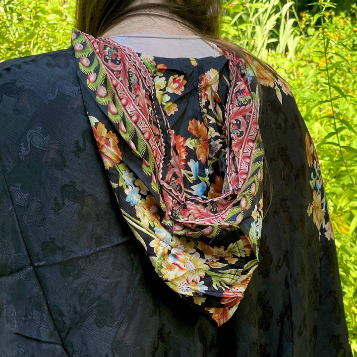 Seconds and Surplus Recycled Sari Hooded Poncho - Darn Good Yarn
