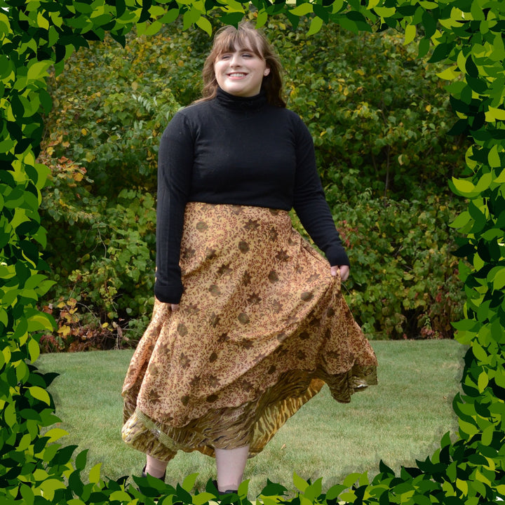 Sari Wrap Skirt - Enchanted Forest 🧚 - Darn Good Yarn