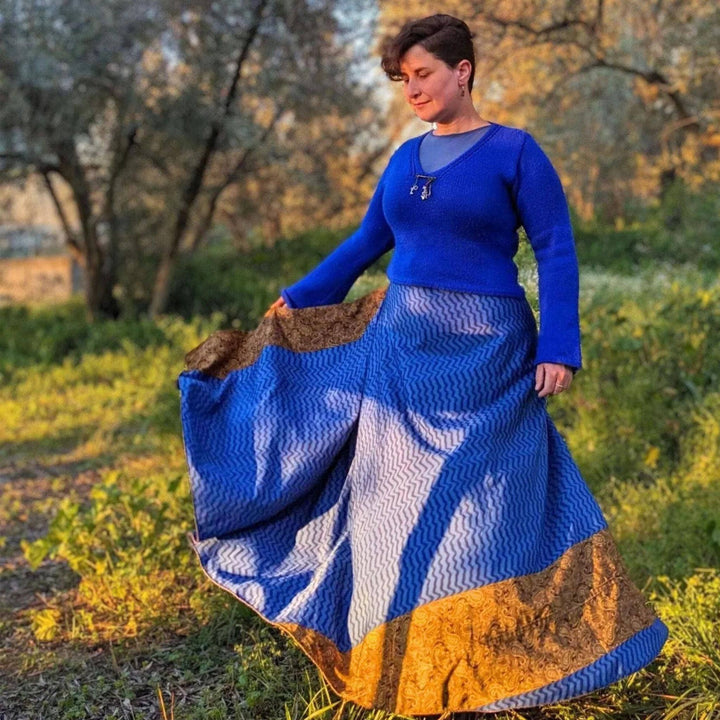 Sari Wrap Skirt - Witching Hour - Darn Good Yarn