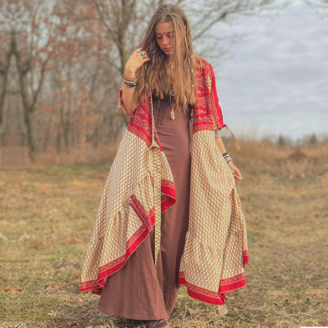 Zaria One-of-a-Kind Wrap Dress – Handmade, Sustainable, Stunning 02-12 / Cool Tones Zaria One-of-a-Kind Wrap Dress – Handmade, Sustainable, Stunning 02-12 / Cool Tones