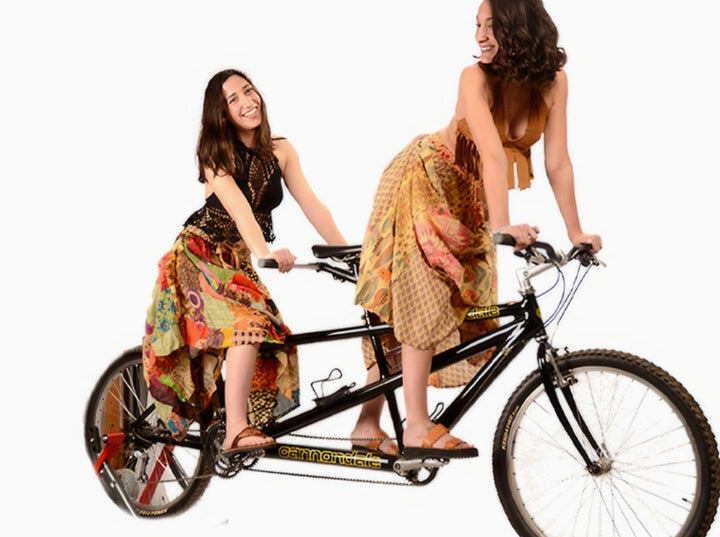 Darn Good Yarn: Cotton Patchwork Skirts with finger loops & buttons for skirt hikes, Clothing and Accessories