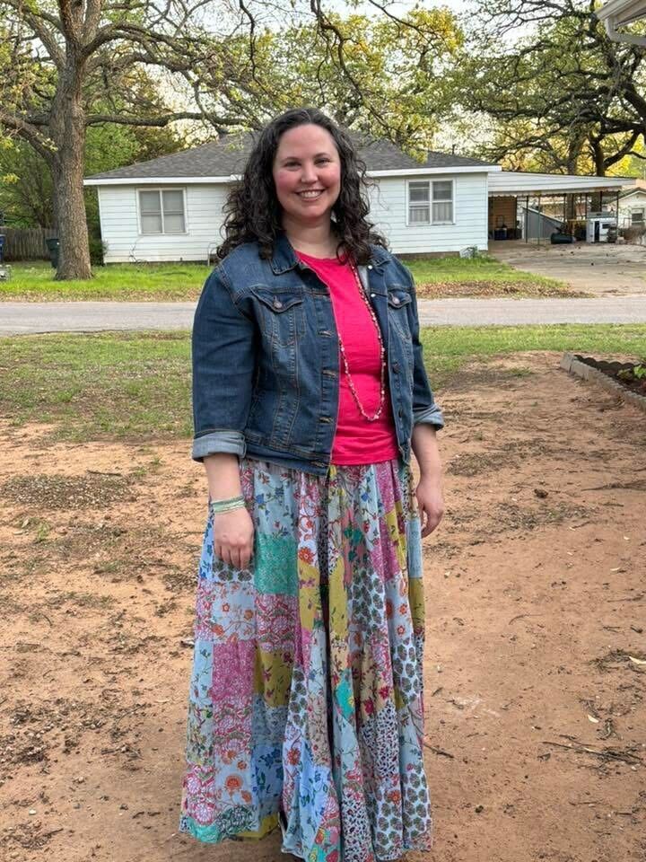 Darn Good Yarn: Cotton Patchwork Skirts with finger loops & buttons for skirt hikes, Clothing and Accessories